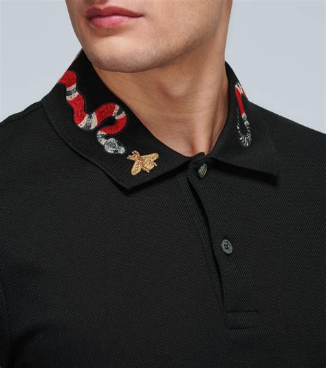 black gucci collar shirt|gucci shirt with snake.